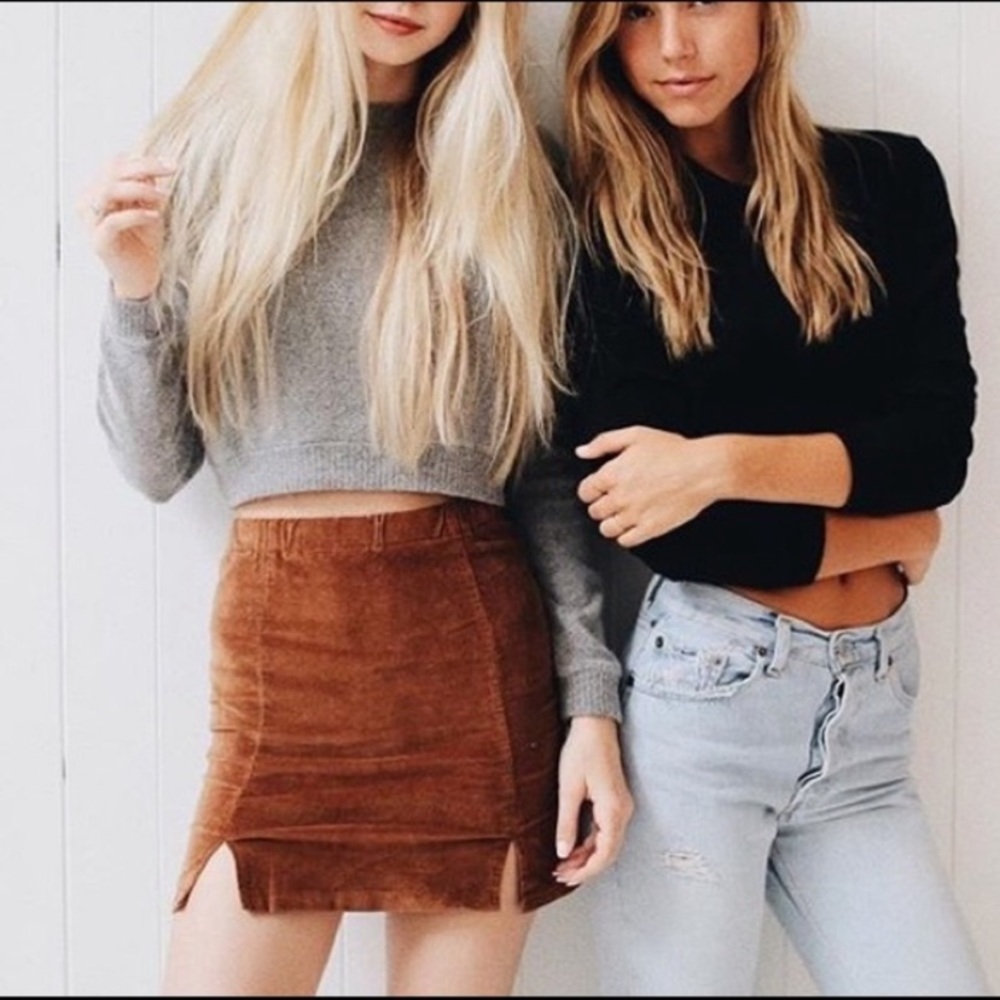 Brandy Melville Raquel Suede Skirt